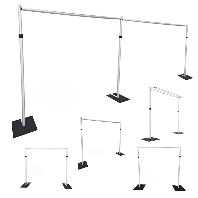Pipe and Drape Backdrop Stand, Adjustable Metal Heavy Duty Wedding Background for Parties Birthday Party Baby Shower Wedding Decorations