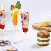 12 Pcs Plastic Champagne Glasses 5oz Clear