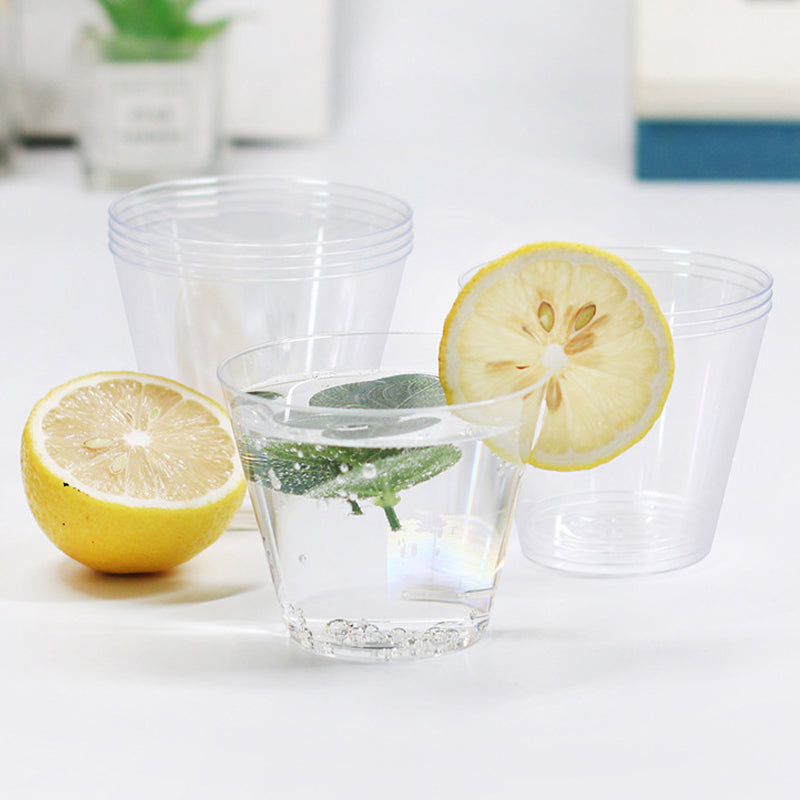 25 Pcs Plastic Party Cups 9oz Crystal Clear