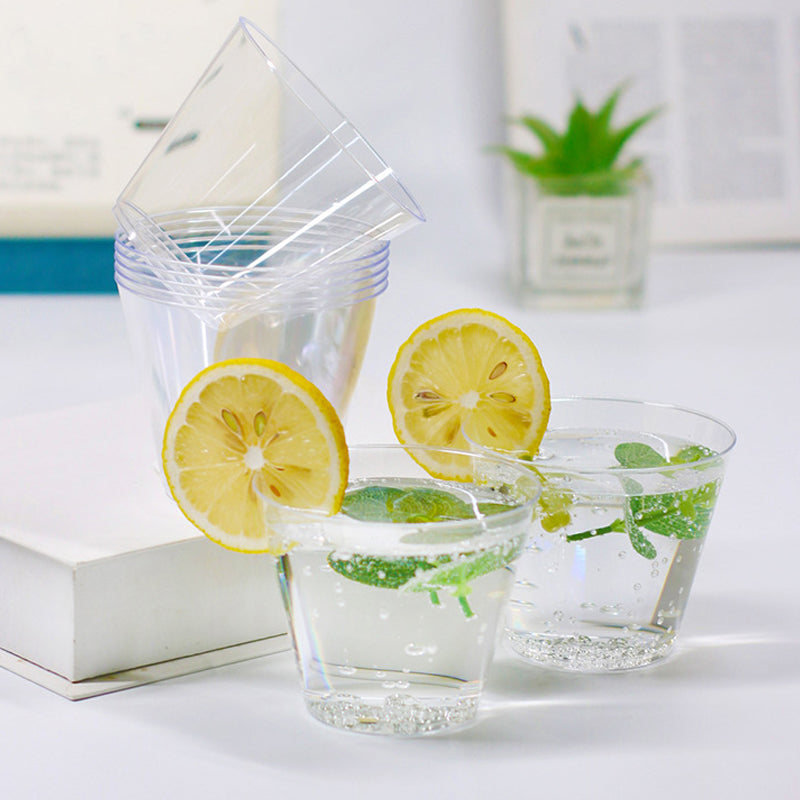 25 Pcs Plastic Party Cups 9oz Crystal Clear