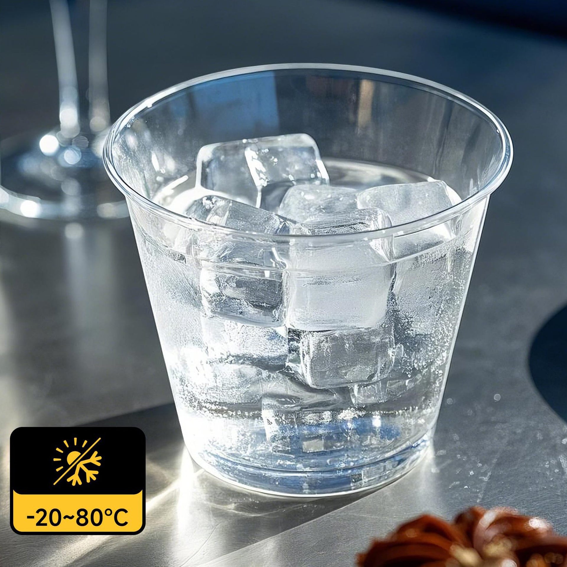 25 Pcs Plastic Party Cups 9oz Crystal Clear