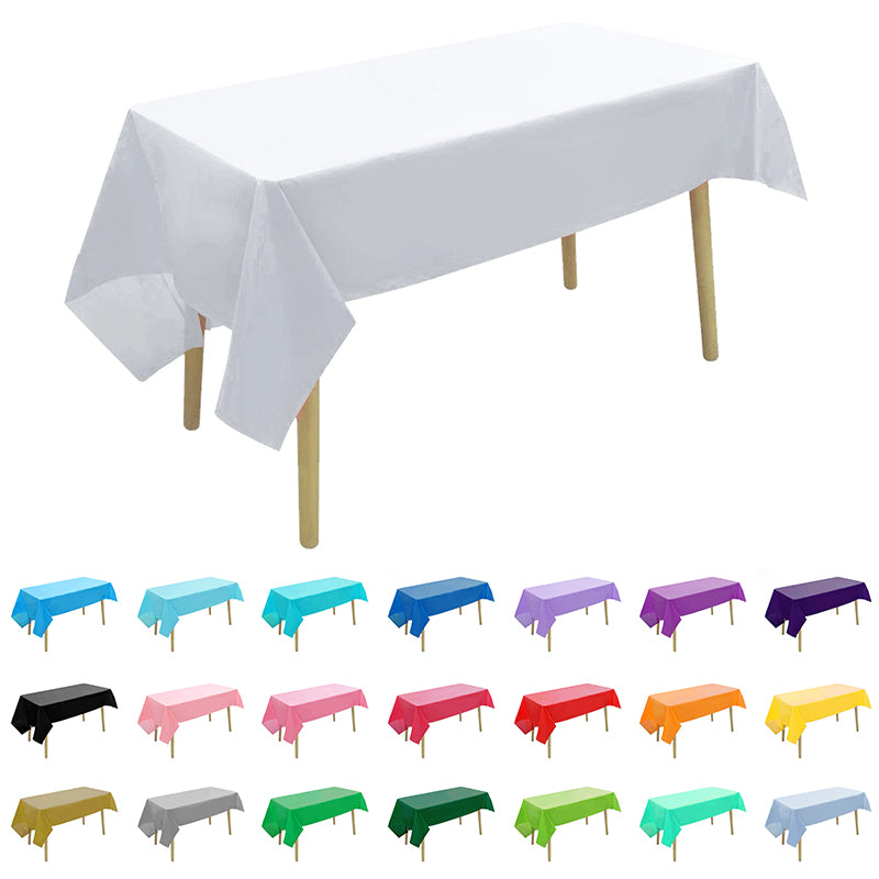 Plastic Tablecloths Disposable Table Cloths Rectangle Party Table Covers