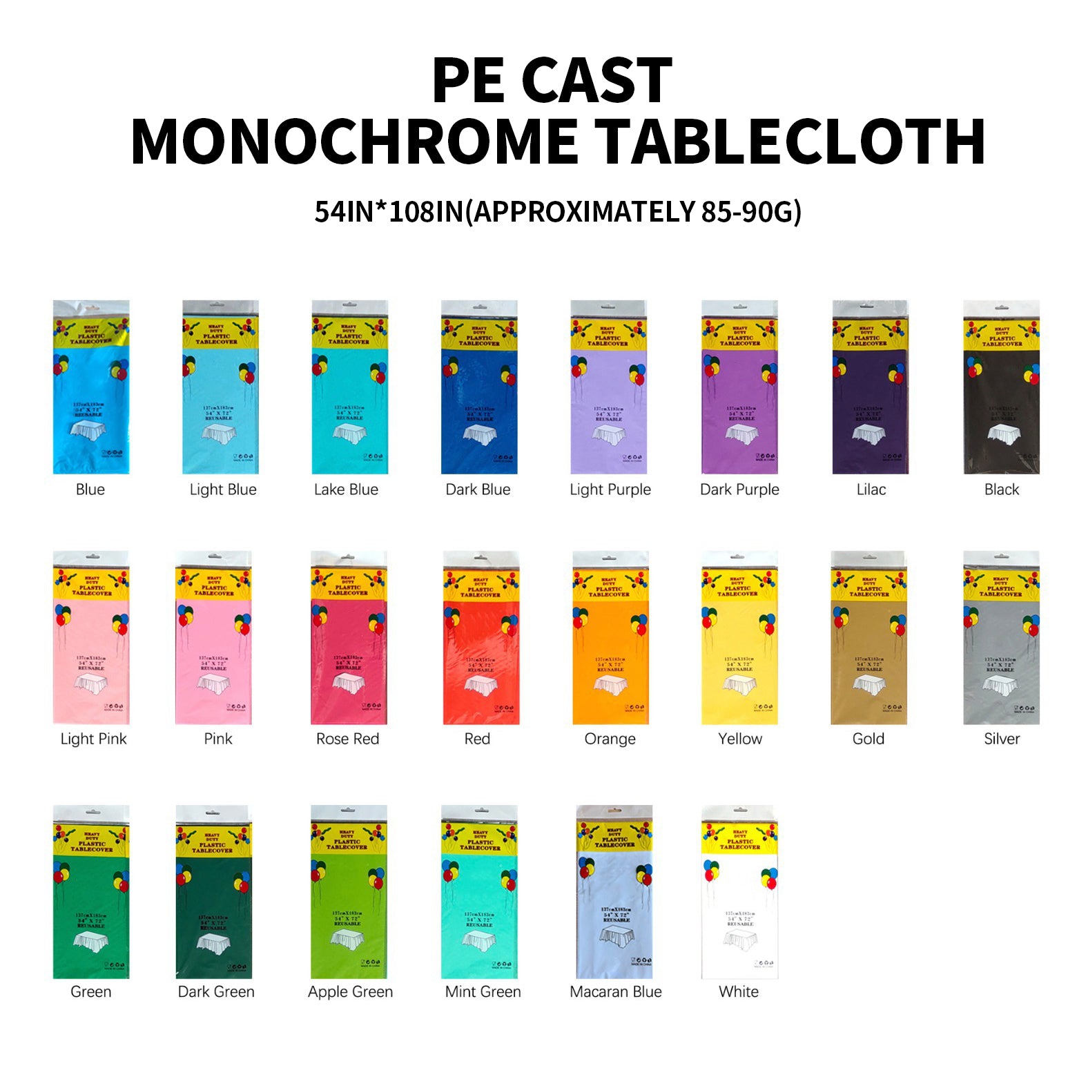 Plastic Tablecloths Disposable Table Cloths Rectangle Party Table Covers