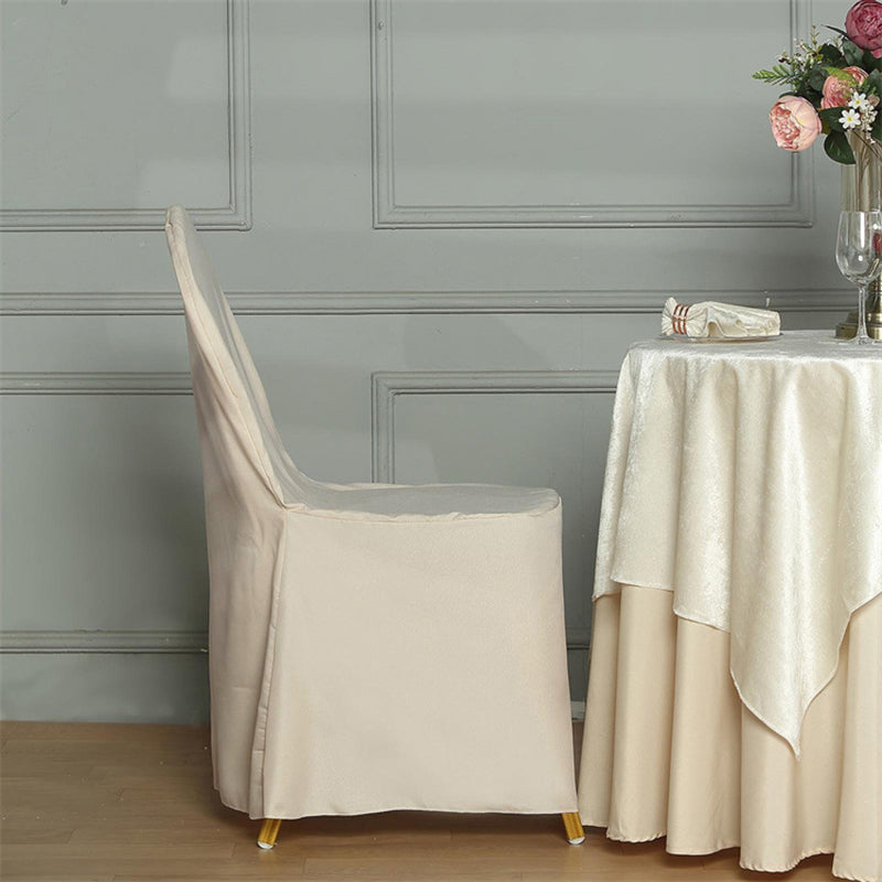 Polyester Banquet Chair Covers 18"x18"x38" Pink