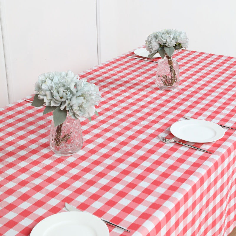 Buffalo Plaid Polyester Rectangle Tablecloth Black/Red