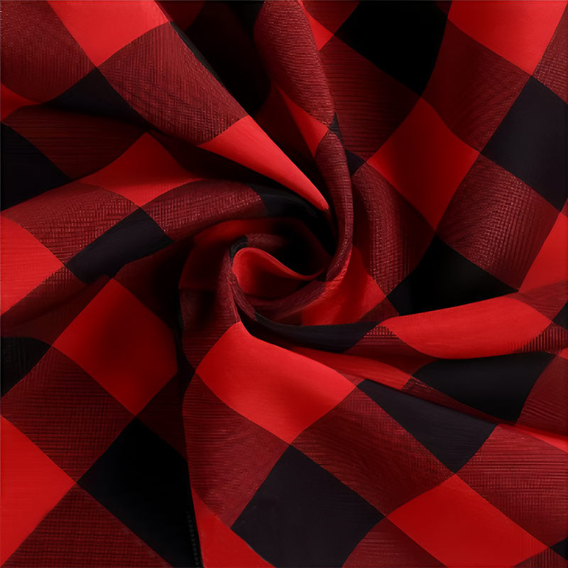 Buffalo Plaid Polyester Rectangle Tablecloth Black/Red
