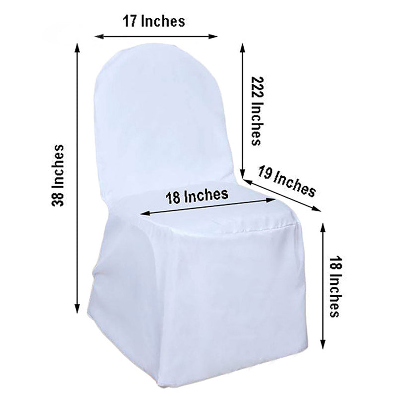 Polyester Banquet Chair Covers 18"x18"x38" Pink