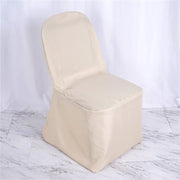 Polyester Banquet Chair Covers Beige