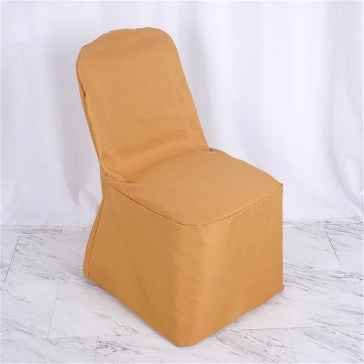 Polyester Banquet Chair Covers Ginger Yellow