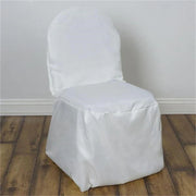 Polyester Banquet Chair Covers Milk White