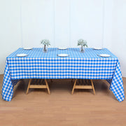 Buffalo Plaid Polyester Rectangle Tablecloth White/Light Blue