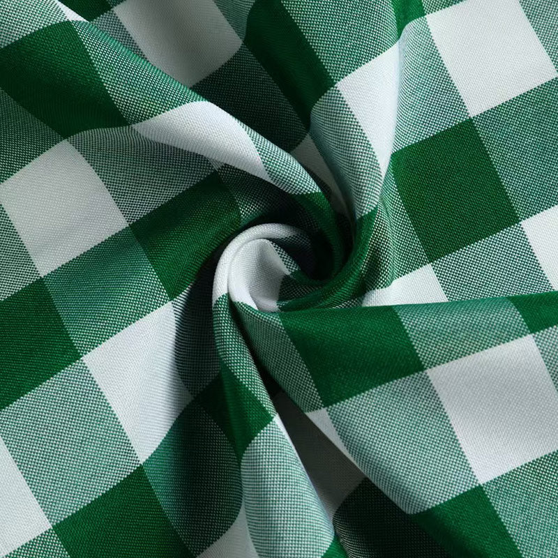 Buffalo Plaid Polyester Rectangle Tablecloth White/Green
