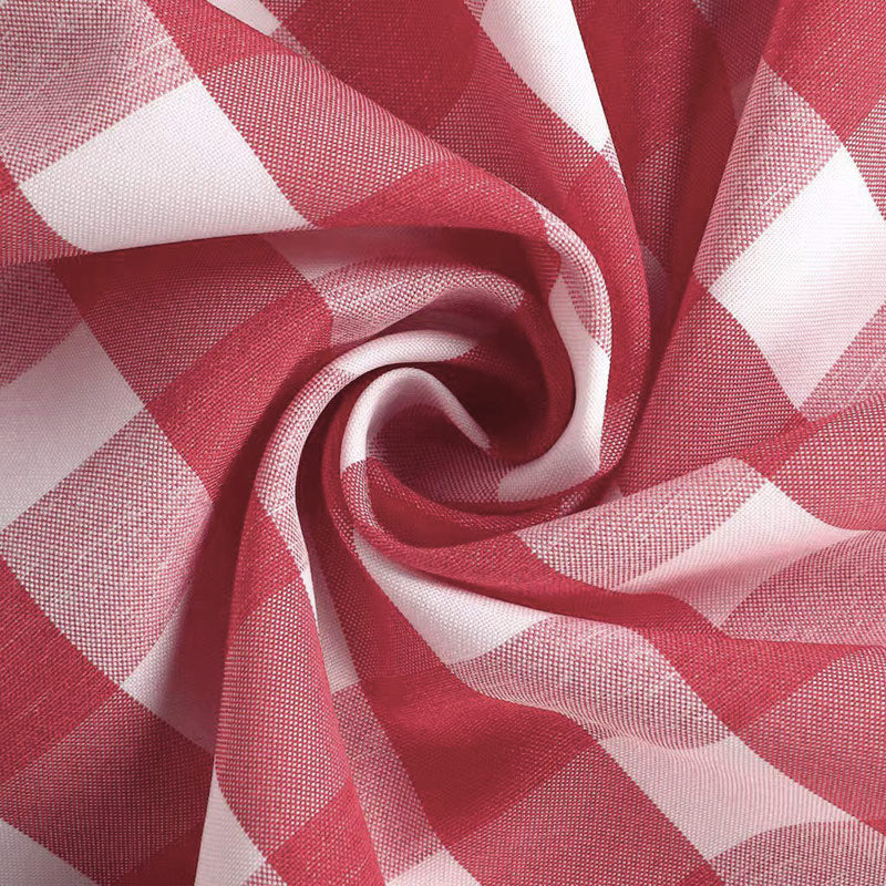 Buffalo Plaid Polyester Rectangle Tablecloth White/Red