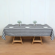 Buffalo Plaid Polyester Rectangle Tablecloth White/Black