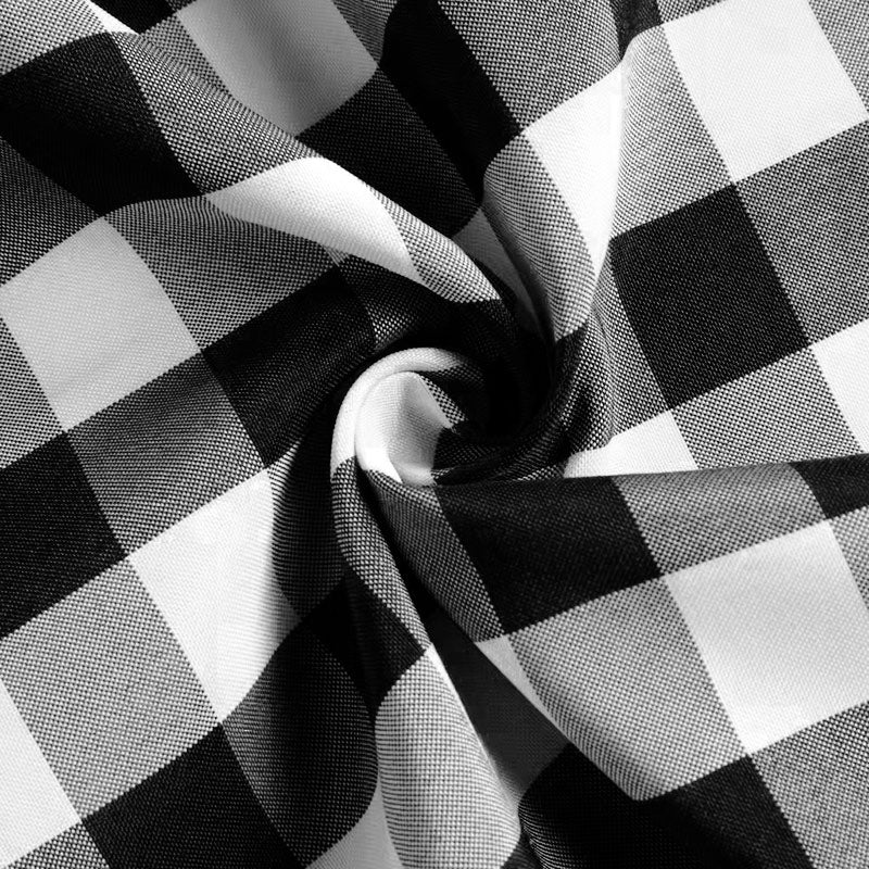 Buffalo Plaid Polyester Rectangle Tablecloth White/Black