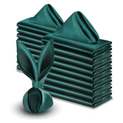 5 Pc Satin Napkin 17"x17" Dark Green