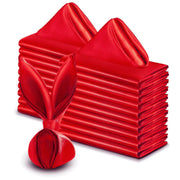 5 Pc Satin Napkin 17"x17" Red