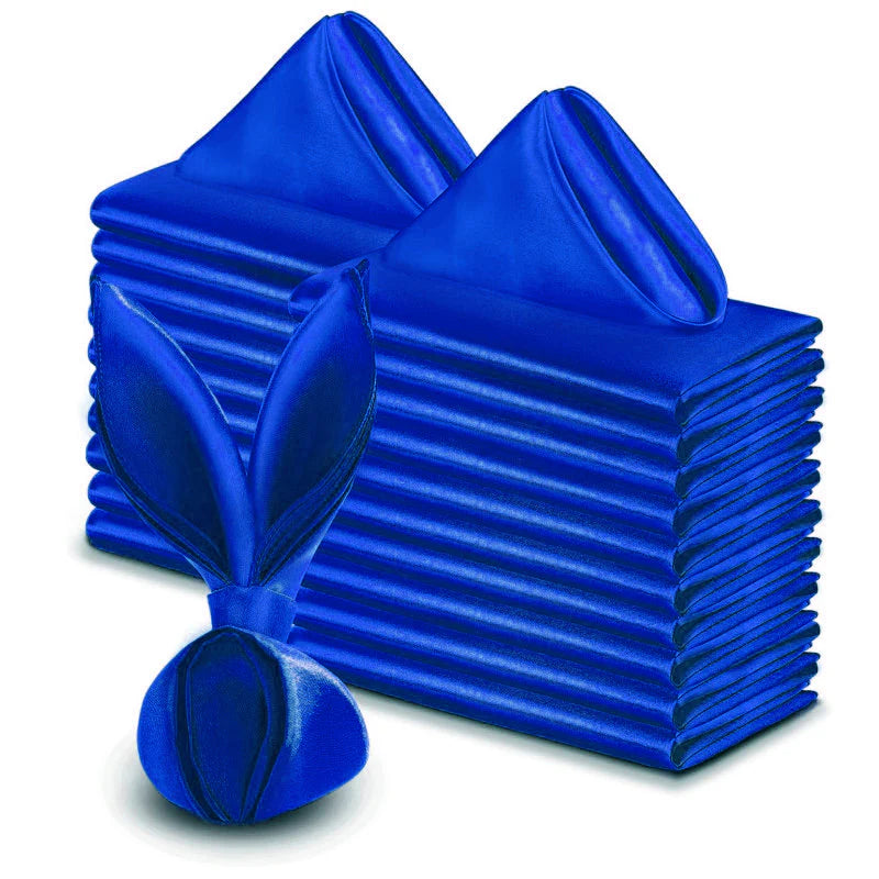 5 Pc Satin Napkin 17"x17" Royal Blue