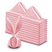 5 Pc Satin Napkin 17"x17" Apricot Pink