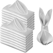5 Pc Satin Napkin 17"x17" Silver Gray