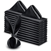 5 Pc Satin Napkin 17"x17" Black
