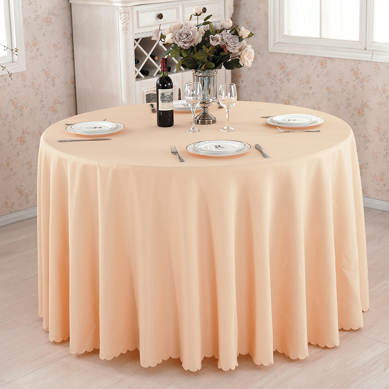 Premium Polyester 133" Round Tablecloth Champagne