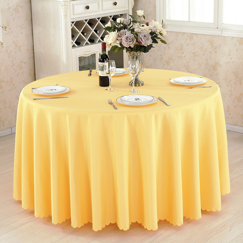 Premium Polyester 133" Round Tablecloth Gold