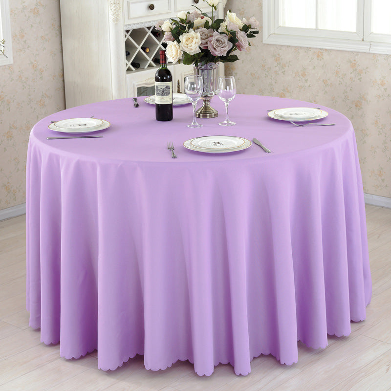 Premium Polyester 133" Round Tablecloth Light Purple