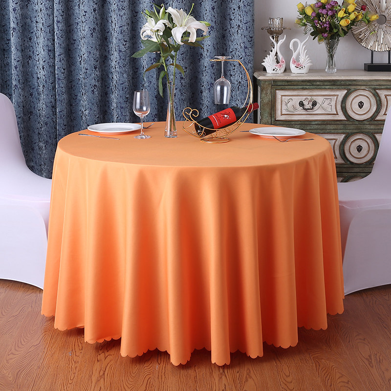 Premium Polyester 133" Round Tablecloth Orange