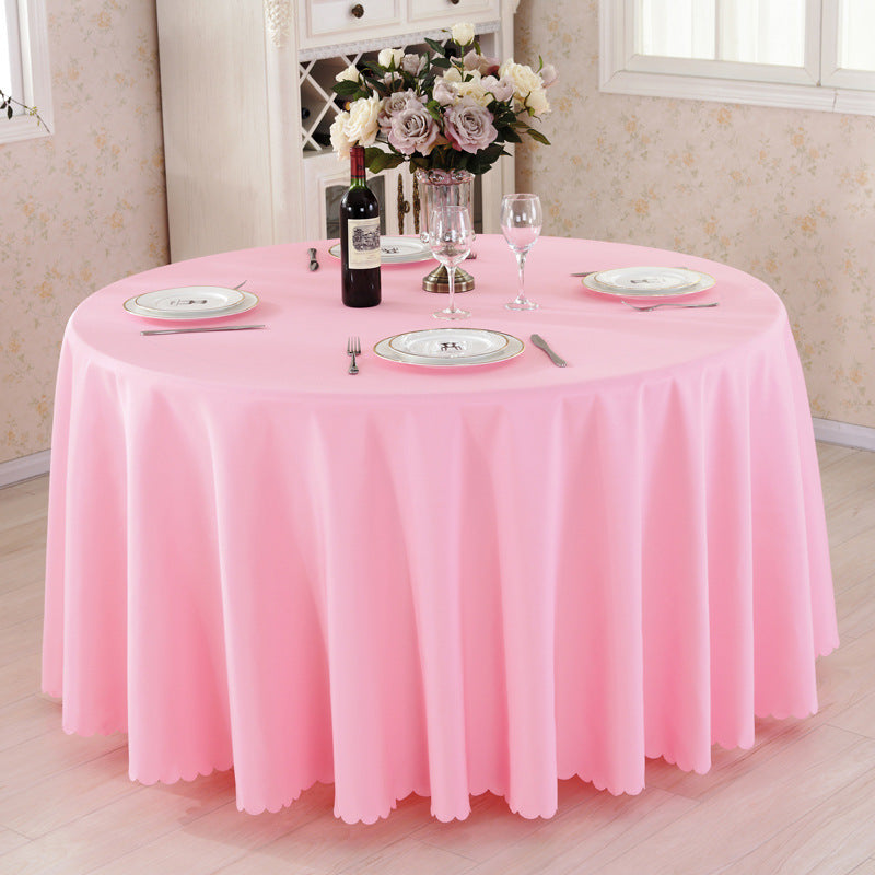 Premium Polyester 133" Round Tablecloth Pink