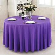 Premium Polyester 133" Round Tablecloth Purple