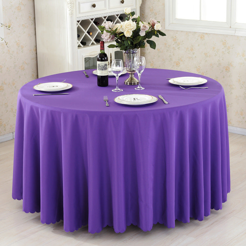 Premium Polyester 133" Round Tablecloth Purple