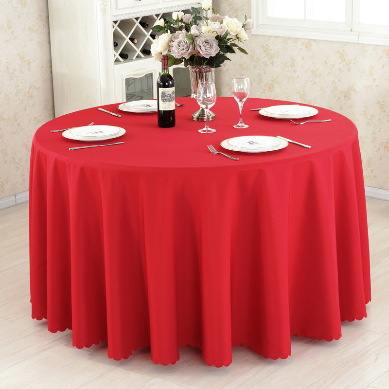 Premium Polyester 133" Round Tablecloth Red