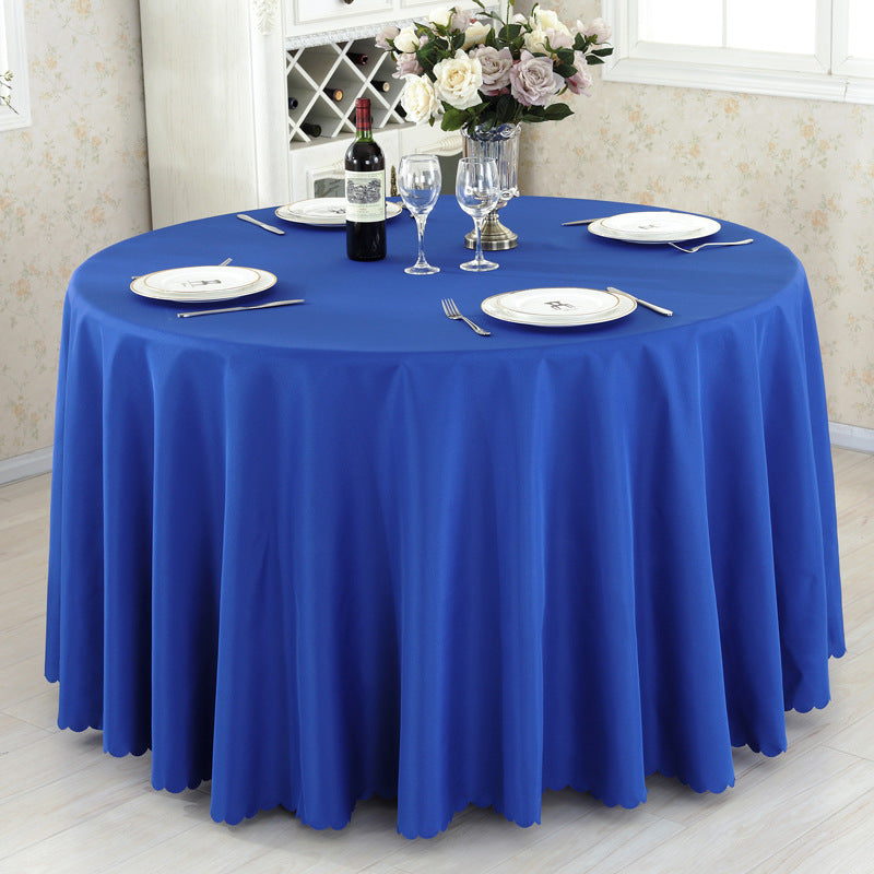 Premium Polyester 133" Round Tablecloth Royal Blue