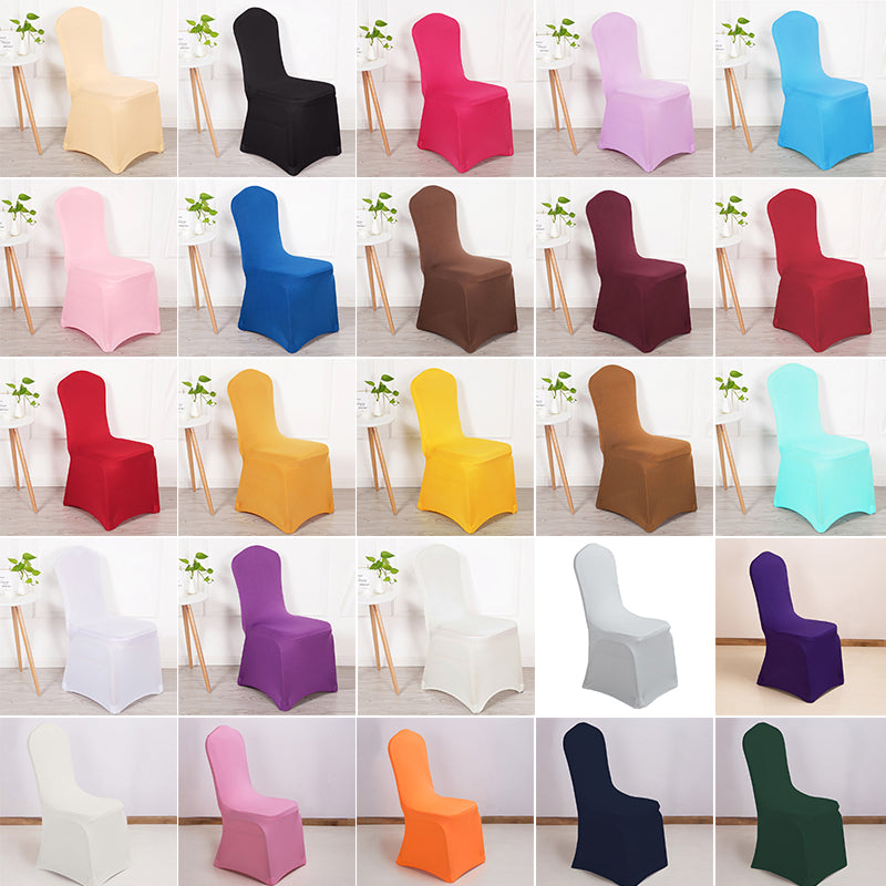 Polyester Spandex Chair Cover Stretch Slipcovers for Wedding Party Dining Banquet