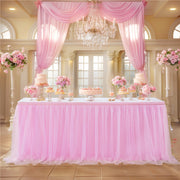 Polyester Table Skirt 14ft Pink