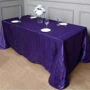 Polyester Solid Plaid Textured Tablecloth Rectangular Purple