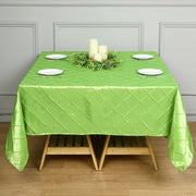 Polyester Solid Plaid Textured Tablecloth Square Fruit Green
