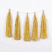 12 PCS Pre-Tied Paper Fringe Tassel Garland Khaki