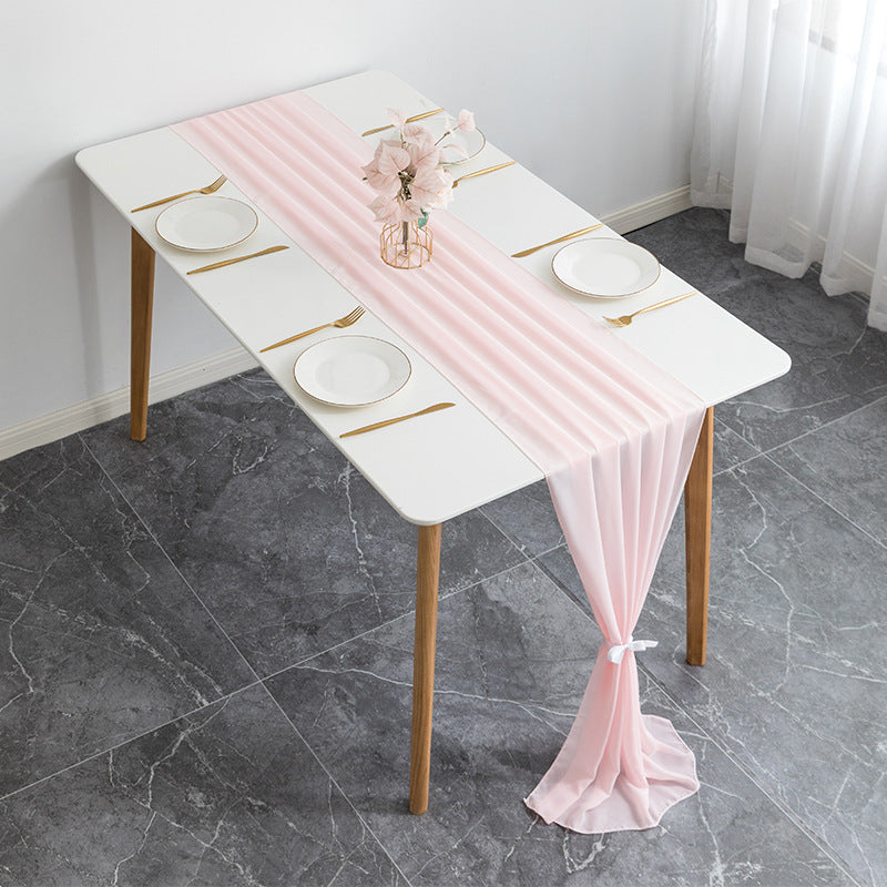 Premium Chiffon Table Runner 10ft Pink