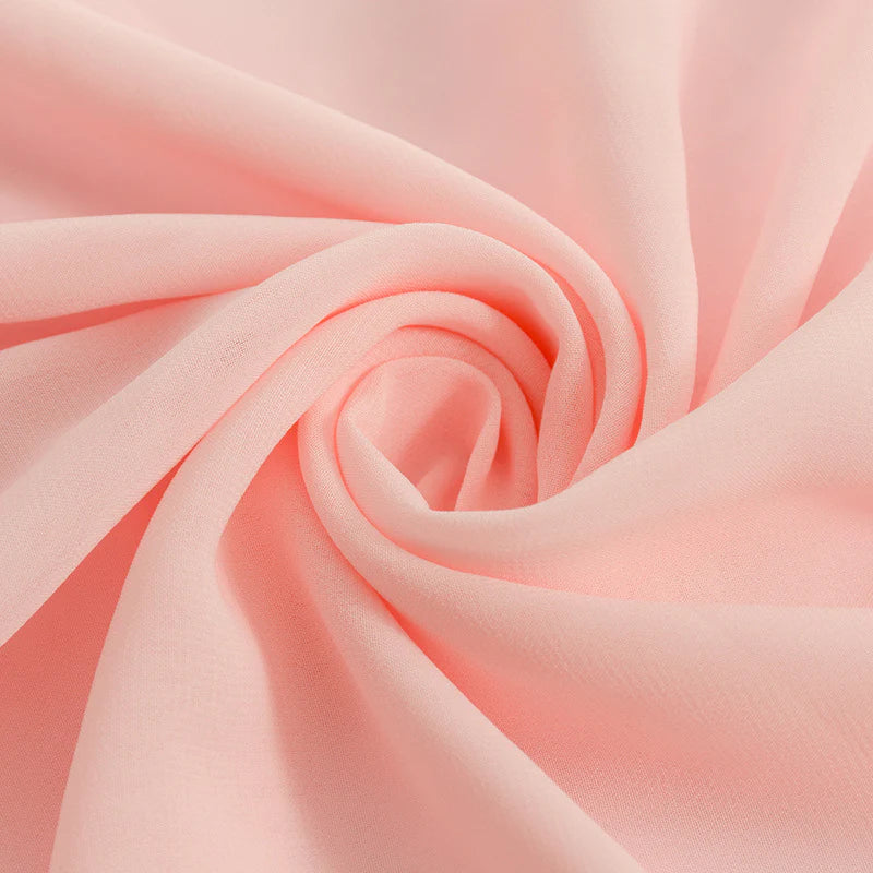 Chiffon Wedding Table Runner 10ft Skin Pink