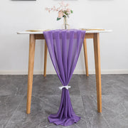 Chiffon Wedding Table Runner 10ft Light Purple