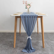 Chiffon Wedding Table Runner 10ft Light Blue