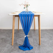 Chiffon Wedding Table Runner 10ft Royal Blue