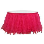Tulle Tutu 21ft Table Skirt Purple Red
