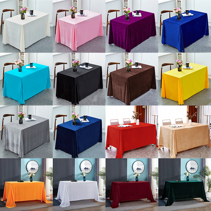 Rectangular Crushed Velvet Tablecloth Rectangular Tables Wedding, Party, Dining, Banquet and Events