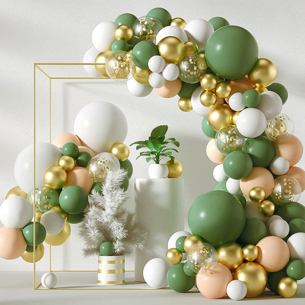10" Latex Balloons 100 Pcs Retro Avocado Green