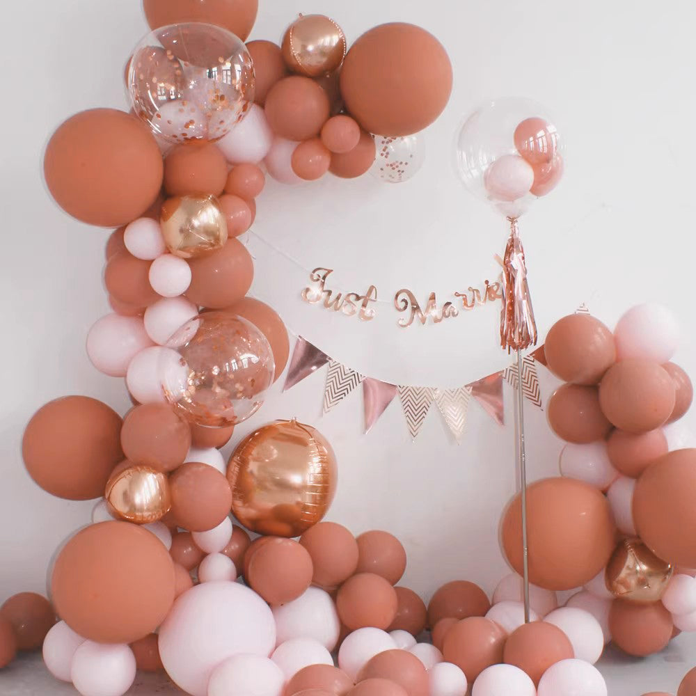 12" Latex Balloons 25 Pcs Retro Cameo Brown