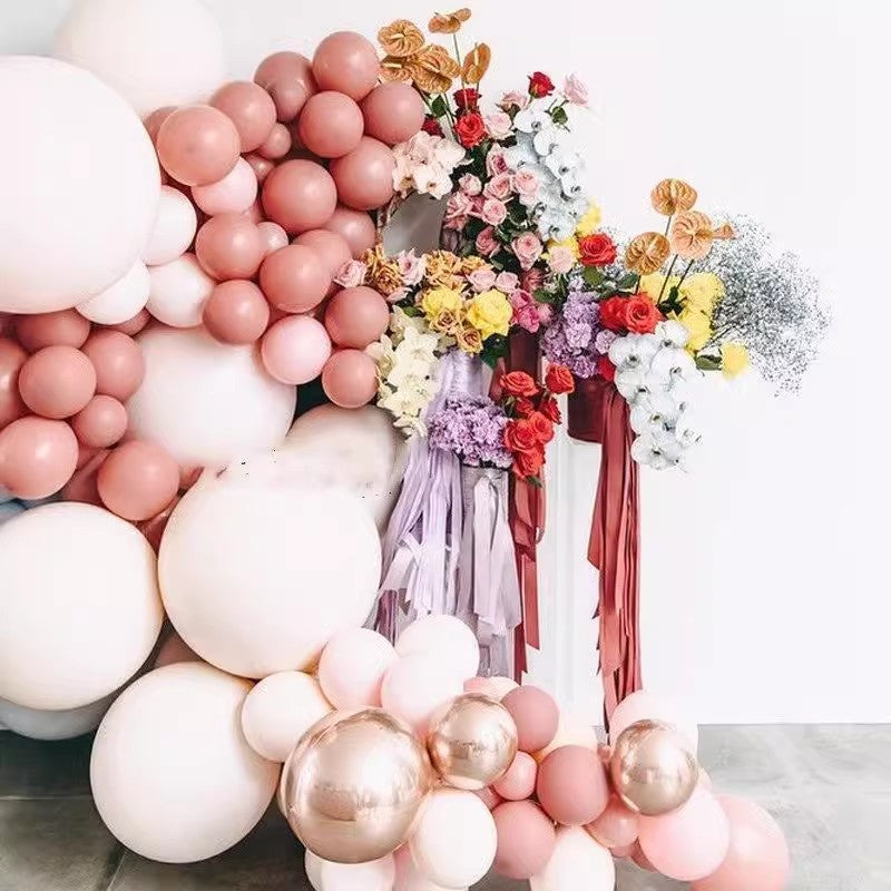 36" Latex Balloons 5 Pcs Retro Cameo Brown