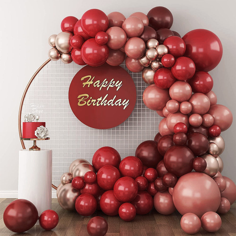 5" Latex Balloons 100 Pcs Retro Garnet